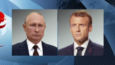 Ситуацию на Украине Владимир Путин обсудил с президентом Франции Эммануэлем Макроном