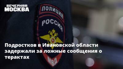 Подростков в Ивановской области задержали за ложные сообщения о терактах