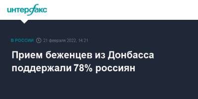 Прием беженцев с Донбасса поддержали 78% россиян