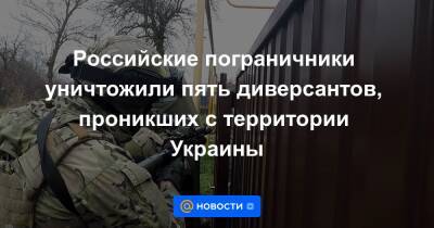 Российские пограничники уничтожили пять диверсантов, проникших с территории Украины