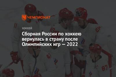 Сборная России по хоккею вернулась в страну после Олимпийских игр — 2022