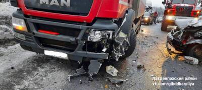 Женщина с ребенком пострадали в страшном ДТП с грузовиком на трассе в Карелии