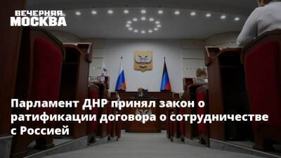 Парламент ДНР принял закон о ратификации договора о сотрудничестве с Россией