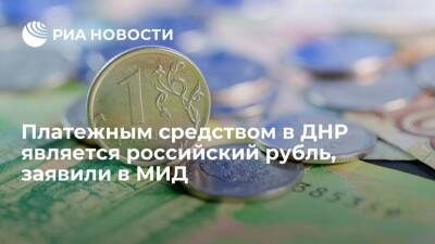 МИД: платежным средством на территории ДНР является российский рубль