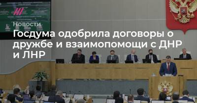 Госдума одобрила договоры о дружбе и взаимопомощи с ДНР и ЛНР