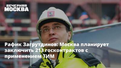 Рафик Загрутдинов: Москва планирует заключить 213 госконтрактов с применением ТИМ