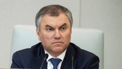 Володин: ратификация договоров с ДНР и ЛНР может «прекратить войну»