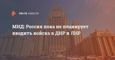 МИД: Россия пока не планирует вводить войска в ДНР и ЛНР