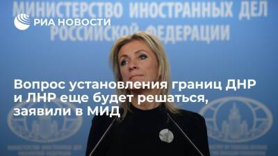 В МИД заявили, что вопрос установления границ ДНР и ЛНР еще будет решаться