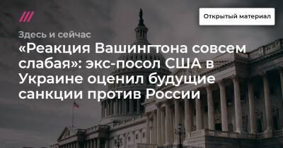 «Реакция Вашингтона совсем слабая»: экс-посол США в Украине оценил будущие санкции против России