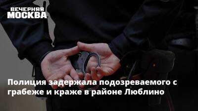 Полиция задержала подозреваемого с грабеже и краже в районе Люблино