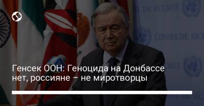 Генсек ООН: Геноцида на Донбассе нет, россияне – не миротворцы