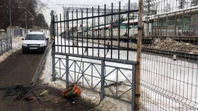 Возле станции «Мамонтовская» в г.о. Пушкинский заблокировали несанкционированные переходы