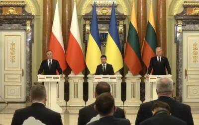 Президенты Украины, Польши и Литвы сделали заявление из-за агрессии РФ