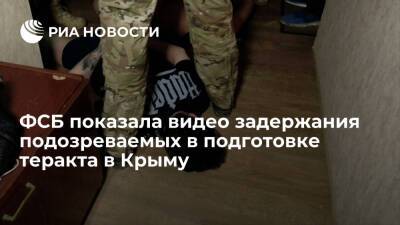 ФСБ показала видео задержания подозреваемых в подготовке теракта в крымском храме