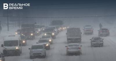 В Татарстане временно ограничили движение транспорта по трассе М-5 из-за погоды