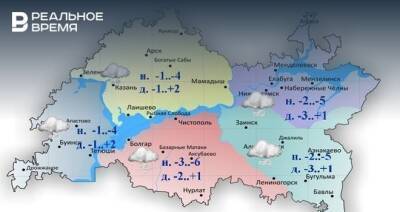 Сегодня в Татарстане ожидается мокрый снег, гололедица и до +2 градусов