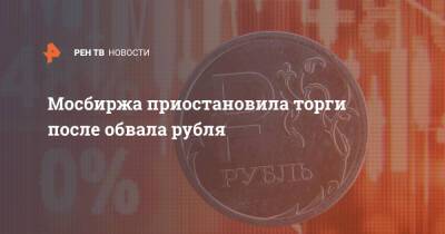 Мосбиржа приостановила торги после обвала рубля