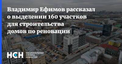Владимир Ефимов рассказал о выделении 160 участков для строительства домов по реновации
