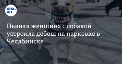 Пьяная женщина с собакой устроила дебош на парковке в Челябинске. Видео