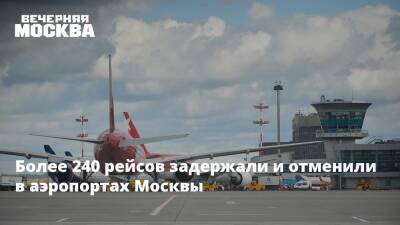 Более 240 рейсов задержали и отменили в аэропортах Москвы