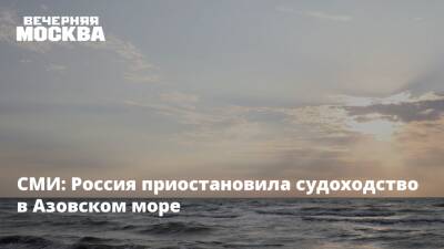 СМИ: Россия приостановила судоходство в Азовском море