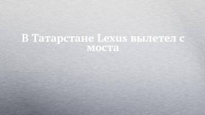 В Татарстане Lexus вылетел с моста