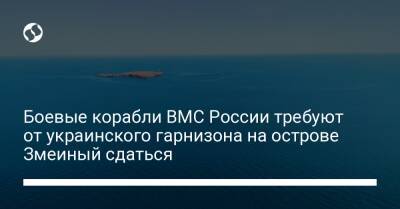 Боевые корабли ВМС России требуют от украинского гарнизона на острове Змеиный сдаться