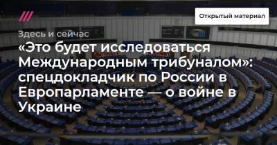 «Это будет исследоваться Международным трибуналом»: спецдокладчик по России в Европарламенте — о войне в Украине