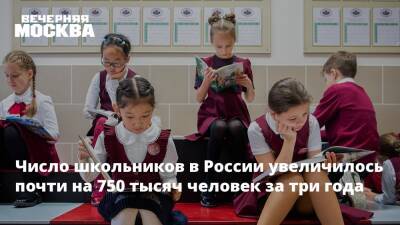 Число школьников в России увеличилось почти на 750 тысяч человек за три года