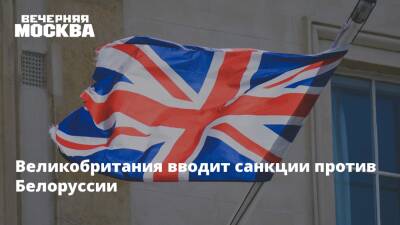 Великобритания вводит санкции против Белоруссии