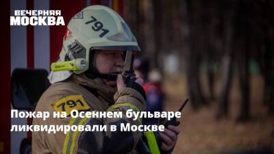 Пожар на Осеннем бульваре ликвидировали в Москве