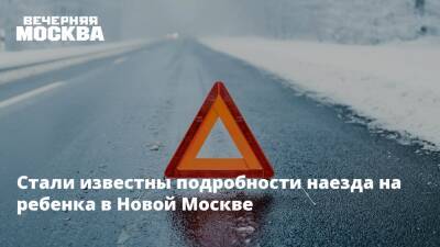 Стали известны подробности наезда на ребенка в Новой Москве