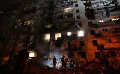 Ночная атака на Киев: сбит вражеский летательный аппарат, горит 9-этажный жилой дом, есть раненые
