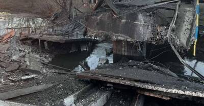 Бои под Киевом ведутся в Дымере и Иванкове, мост через реку Тетеров разрушен