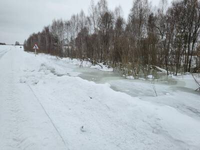 ТУАД восстановил заледеневшую трубу на трассе в Новосибирской области