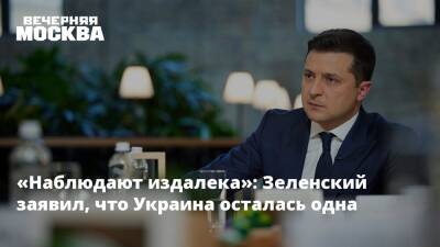 «Наблюдают издалека»: Зеленский заявил, что Украина осталась одна