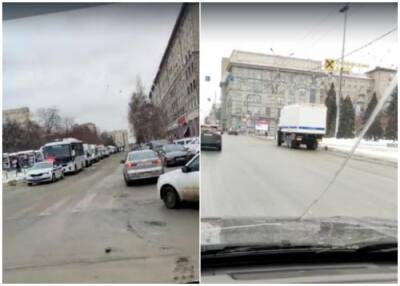 Автозак подогнали к площади Ленина в Новосибирске