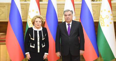 Эмомали Рахмон и Валентина Матвиенко обсудили развитие таджикско-российского сотрудничества