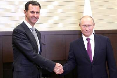 Путин поблагодарил Асада за поддержку по вопросу Украины