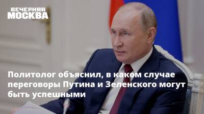 Политолог объяснил, в каком случае переговоры Путина и Зеленского могут быть успешными