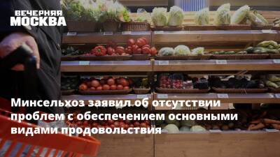 Минсельхоз заявил об отсутствии проблем с обеспечением основными видами продовольствия - vm.ru - Россия