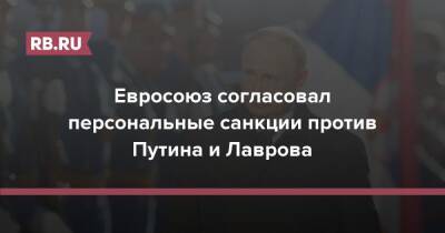 Евросоюз согласовал персональные санкции против Путина и Лаврова