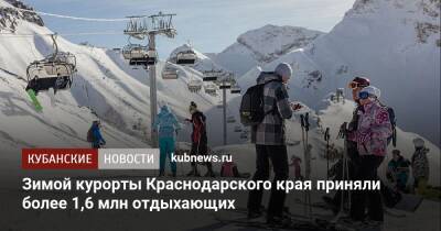 Зимой курорты Краснодарского края приняли более 1,6 млн отдыхающих