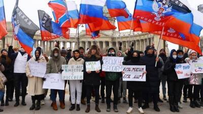 Российские студенты выступили в поддержку соотечественников в Донбассе