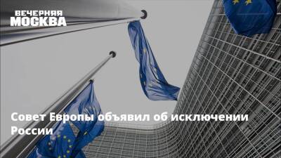 Совет Европы объявил об исключении России