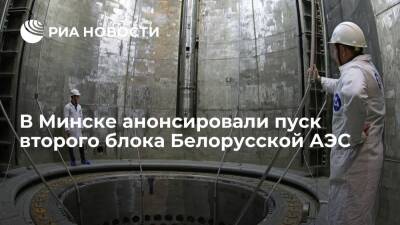 Глава Минэнерго Белоруссии Каранкевич анонсировал пуск второго блока Белорусской АЭС