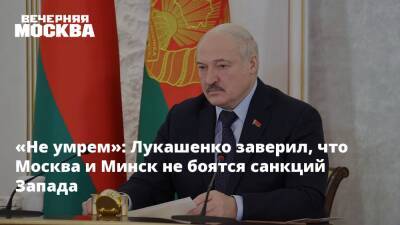 «Не умрем»: Лукашенко заверил, что Москва и Минск не боятся санкций Запада