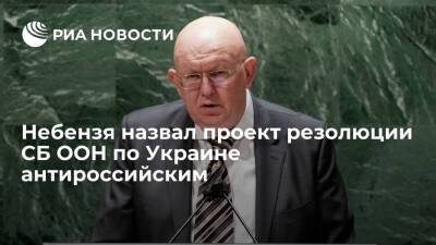 Постпред Небензя назвал проект резолюции СБ ООН по Украине антироссийским и антиукраинским