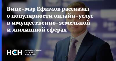 Вице-мэр Ефимов рассказал о популярности онлайн-услуг в имущественно-земельной и жилищной сферах